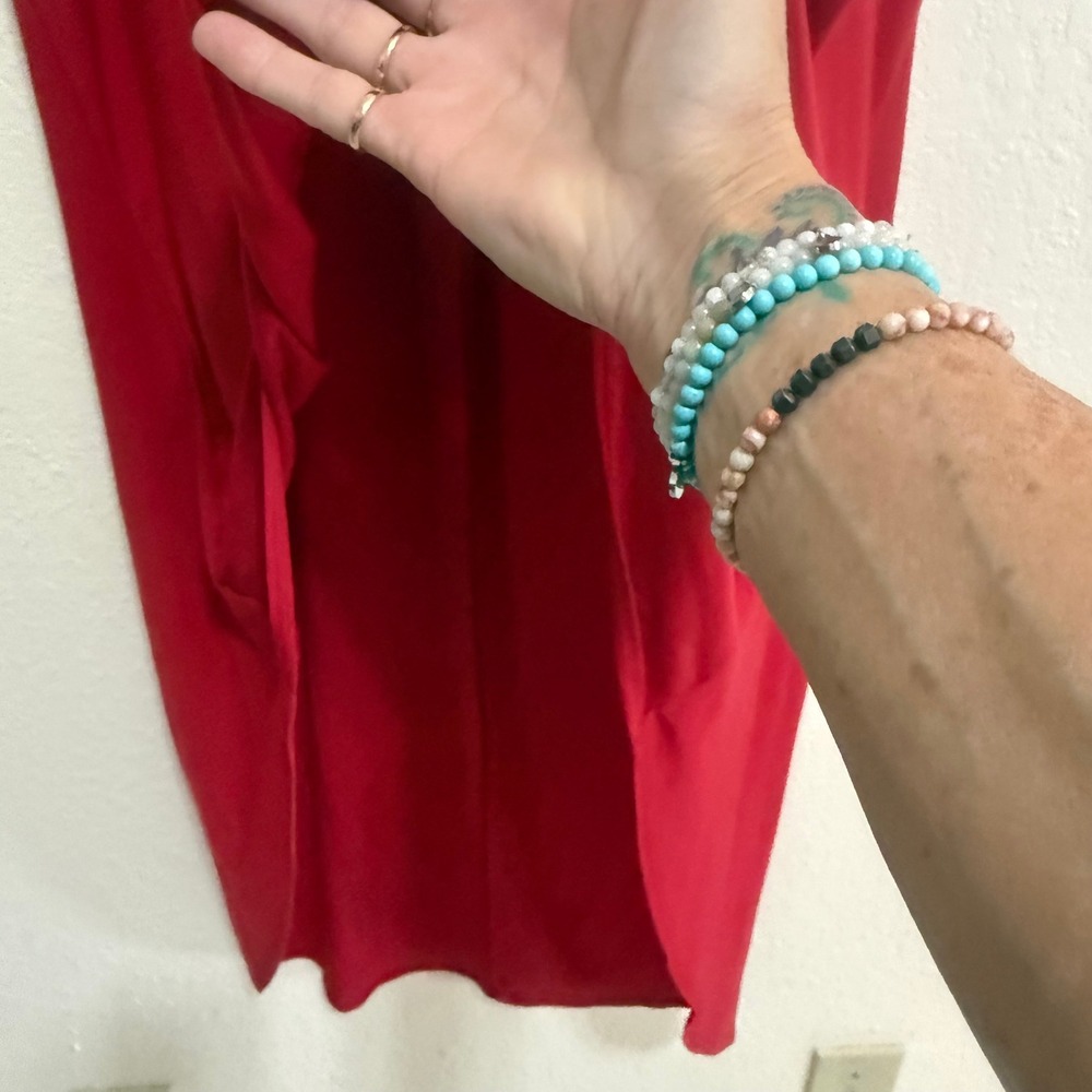Blooms in the City Red Twist Front High‎ Low Sleeveless Knit Dress Small - Picture 5 of 11
